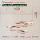 Axyaa Nordic Pendant Chandelier Ring Lamp for Modern Dining Room and Bedroom