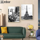 Axyaa Giraffe Eiffel Tower Canvas Art Print Modern Home Decor