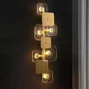 Axyaa Copper Square Wall Lamp for Postmodern Luxury Living Room and Bedroom