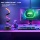 Spiral Colorful Desktop Lamp with Three-Color Dimming and USB, Ideal for Any Room by Axyaa
