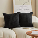 Axyaa Corduroy Throw Pillow Cover 45x45 for Sofa Bed Living Room Plush Cushion Case