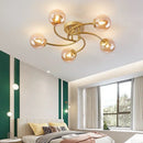 Axyaa Glass Ball LED Chandelier for Home Decor Lighting in Living Room and Bedroom