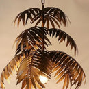 Axyaa Coconut Leaf LED Chandelier: Tropical Indoor Pendant Lamp for Living Room, Restaurant, Bedroom