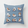 Axyaa Yoga Panda & Avocado Cartoon Animal Throw Pillow Bundle