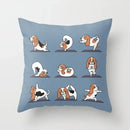 Axyaa Yoga Panda & Avocado Cartoon Animal Throw Pillow Bundle