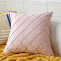 Axyaa White/Pink 45x45 Plush Cushion Cover for Living Room Sofa Couch Office