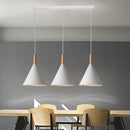 Axyaa Modern Nordic Pendant Light with White Lampshade for Bedroom and Living Room