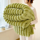 Axyaa Rabbit Plush Blanket: Soft & Warm Throw for Sofa, Nap, or Comfort