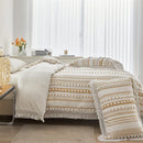 Bohemian Tassel Stripes Duvet Set by Axyaa - Queen Size Comforter Cover