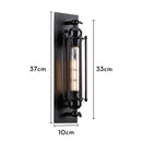 Axyaa Vintage Industrial Wall Sconce Light Fixture Black Living Room Lamp