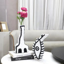 Axyaa Abstract Geometric Eye Pattern Resin Vase - Room Decoration Accessories