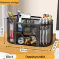 Mesh Desk Organizer Pen Holder by Axyaa Large Capacity Metal Desktop Storage