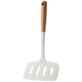 Silicone Wide Spatula with Wooden Handle by Axyaa - Non-Stick Cooking Tool