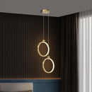 Axyaa Minimalist LED Pendant Chandelier in Gold/Black for Bedroom, Restaurant, Living Room