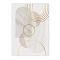 Modern Geometry Marble Gold Line Canvas Art Print by Axyaa