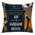 Axyaa Halloween Spider Pillowcase Black Castle Owl Thanksgiving Square Cushion Cover