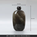 Axyaa Oval Glass Vase Marbling Terrarium Ball Cap Geometric Home Decor
