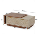 Axyaa Extendable Wood Coffee Table with Reversible Top & 2 Drawers