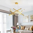 Axyaa Crystal Chandelier Stair Pendant Lamp Living Room Interior Lighting