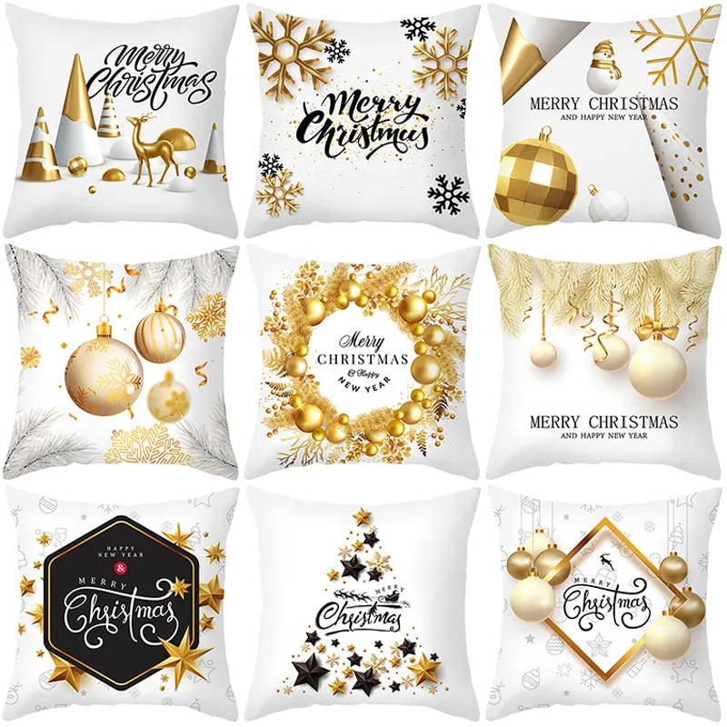 Axyaa Christmas Ball Cushion Cover Platinum Decoration