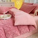Axyaa Taffeta Velvet Duvet Cover, Cozy Fleece Plush Blanket, 150x200cm Warm Winter Bedding