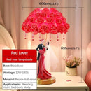 Axyaa Rose Table Lamp for Wedding Decor and Bedside Lighting