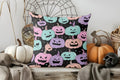 Axyaa Cute Ghosts Holding Hands Halloween Pillow Cover for Sofa Bedroom Car