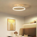 Axyaa Nordic Ring Ceiling Chandelier: White/Black LED Light for Bedroom, Kitchen, Dining Room