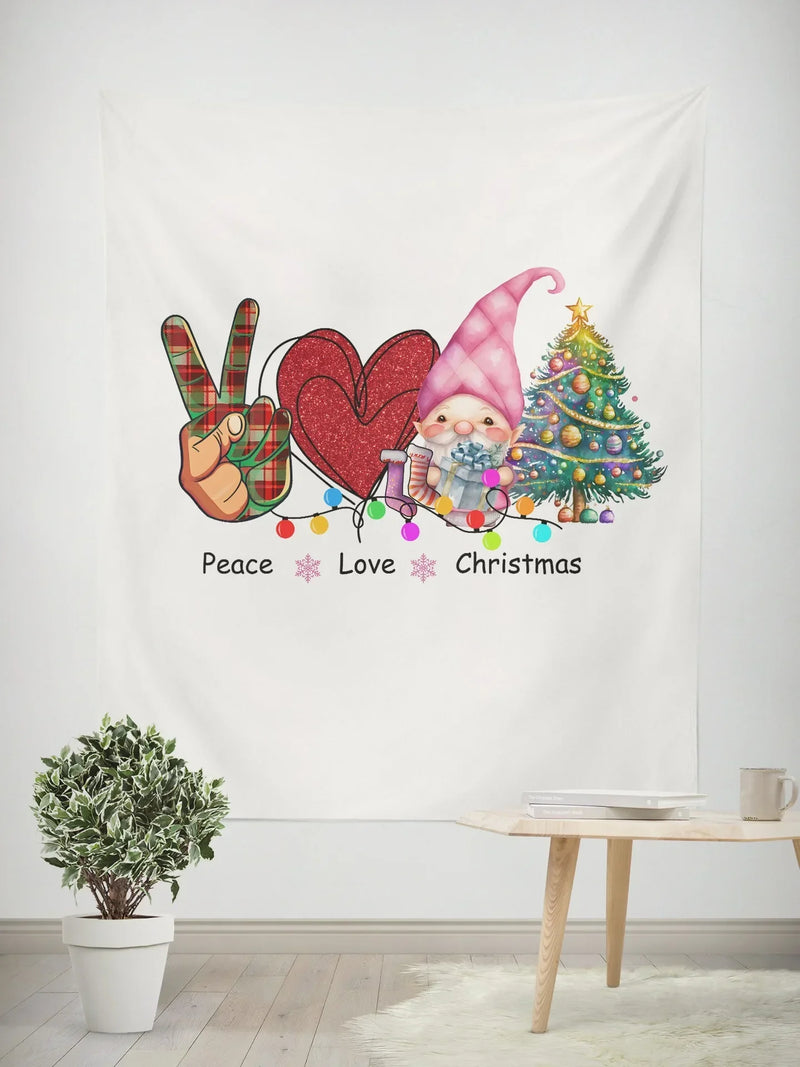 Axyaa Christmas Party Dwarf Tree Tapestry Background for Home Decor