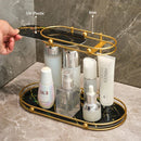 Axyaa Gold Vanity Organizer Shelf for Perfume, Makeup, and Cosmetics Storage