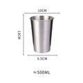 Axyaa Stainless Steel Beer Mug Coffee Tea Tumbler Wine Cup Drinking Mug Bar Supply