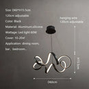 Axyaa Twisted Wave LED Pendant Lights Modern Creative Ceiling Chandelier for Living Dining Bedroom