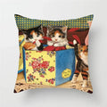 Axyaa Animals Polyester Cushion Cover for Home Sofa Decor - Farm Life Views Pillowcase