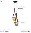 Axyaa Amber Glass Chandelier LED Pendant Light Industrial Nordic Style