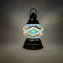 Axyaa Mini Turkish Mosaic Lanterns: Battery Warm Light, Rechargeable LED Camp Lamp