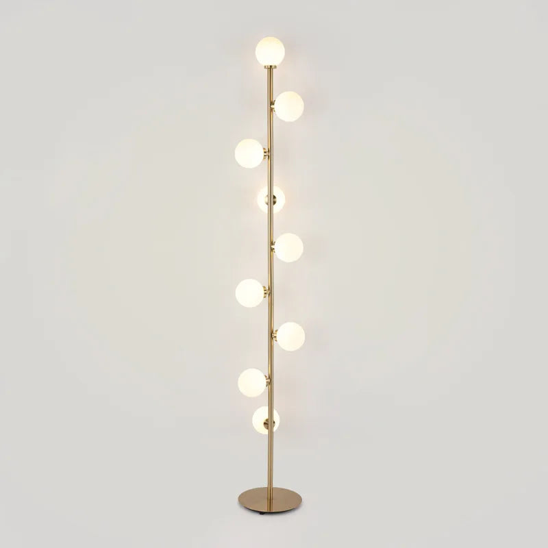 Axyaa 9 Head White Glass Ball Floor Lamp for Living Room and Bedroom