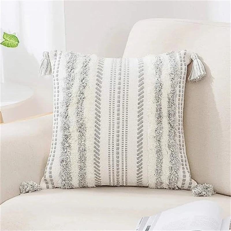 Axyaa Bohemia Tufted Woven Cushion Covers Set of 2