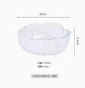 Axyaa Gold Rimmed Glass Bowls & Plates Set - Elegant Tableware for Desserts, Salad