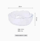 Axyaa Gold Rimmed Glass Bowls & Plates Set - Elegant Tableware for Desserts, Salad
