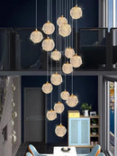 Axyaa Luxury LED Staircase Chandelier for Living Room and Bedroom