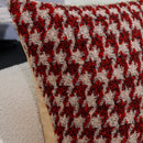 Axyaa Red Houndstooth Cushion Cover 30x50cm - Christmas Home Decor