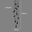 Axyaa Modern Stair Chandelier Pendant Light for Indoor Living Room Lighting