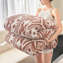 Axyaa Geometric Jacquard Fleece Blanket | Autumn Winter Plush Throw for Sofa