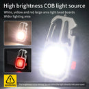 Axyaa Rechargeable Mini COB Work Light Keychain Flashlight - Portable Toolbox Outdoor Light