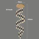 Axyaa Nordic Stair Chandelier Pendant Lights Living Dining Room Ceiling Light Indoor Lighting