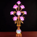 Axyaa LED Lotus Table Lamp: Illuminating Buddha's Presence in Worship Settings