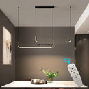 Axyaa Dimmable LED Ceiling Chandelier for Dining Room Kitchen, Minimalist Pendant Lamps