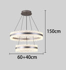 Axyaa Modern Ring Stairs LED Chandeliers for Living and Dining Room Lighting