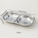 Axyaa Kids Stainless Steel Divided Food Plate with Cute Pattern
