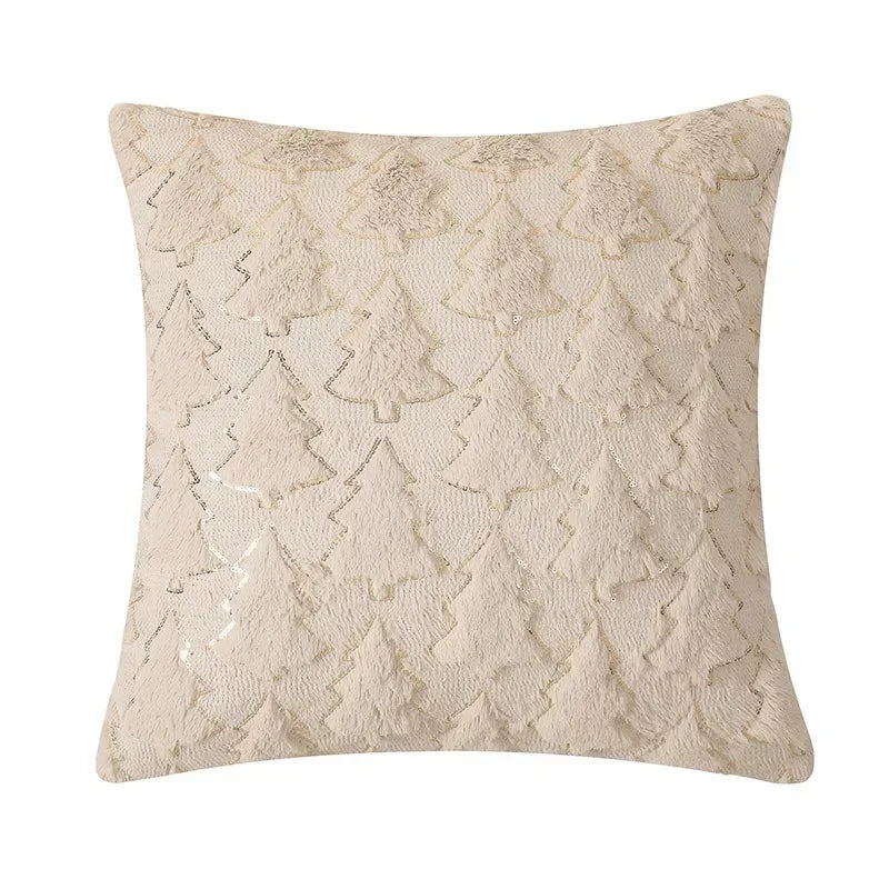 Plush Yellow Pillow Cover 45x45cm for Living Room Decor - Axyaa
